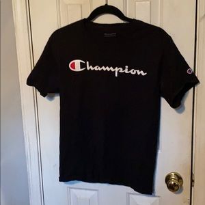 Champion Heritage Script Black T-Shirt